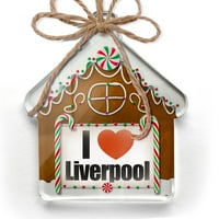 Ornament tiskan jednostrano volim Liverpool Region: Severopad Engleska, Engleska Christmas Neonblond