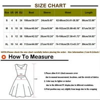 Haljine za ženske duljine za lakiranje mini slobodno vrijeme A-line ispisane V-izrez Dress Black XL