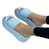 Lacyhop Ženske sandale Ljetne platforme Sandale Plaže Podešaci Zatvoreni vanjski modni klizači Ležerni