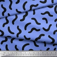 Soimoi Blue Rayon tkanina četkica za stomak Sažetak Ispis tkanina od dvorišta