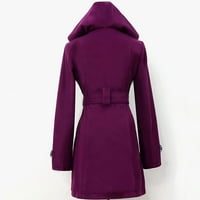 Dabuliu Odjeljenja grudi kaput topla dvostruka jakna Ženska zimska kapuljača plus veličine kaputa ženske