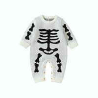 Xmarks Baby Halloween Outfit Moja prva Halloween Romper Bodi, jednodijelni kombinezon za dugih rukava