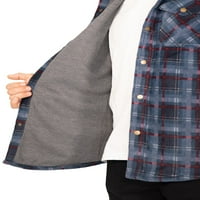 Visina muns flanel jakna majica Veliki i visoki teški gumb prema dolje termički obloženi