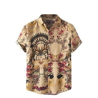 Summer Trendy Clearance Muška košulja Muška ljetna povremena etnička stila Print Revel Majica za odmor