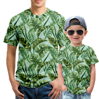 Ljetne t košulje Tropsko cvjetni 3D print TOPLES Casual majica s kratkim rukavima slobodno, odrasli-XL,