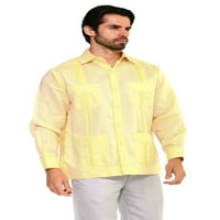 Mojito kolekcija Muška veličina Guayabera Košulja Premium posteljina dugih rukava 3x-8x