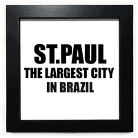 Paul najveći grad u Brazilu Crni kvadratni okvir Slika zidne zidne table