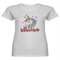 Jednorog majica za sjaj u obliku sjaja žena -image by shutterstock, ženska x-velika
