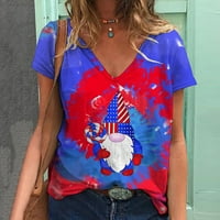 Žene ljetne modne vrhove Dressy elegantni modni vrhovi Ispiši casual labavi fit tee majica bluza print