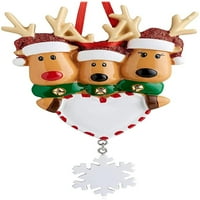 Personalizovana jelena od 2, 3, 4, 5, ukras za božićne drvce - slatka Santa jelena zimska godina izdržljiva