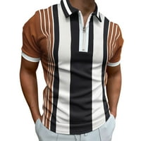 Shpwfbe Golf majice za muškarce Muške košulje muško ljetno Ležerne prilike StripePrint T. OTVORENO Ograničenje