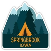 Springbrook Iowa Suvenir Vinil naljepnica za naljepnicu Kamp TENT dizajn