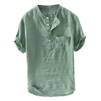 Muški ljetni pamučni gumb Kratki rukavi Fashion Engleska bluza Top tiskanih košulja košulja košulja