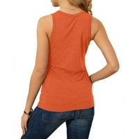 Narančasta ženska majica plus veličina Letnje Ležerne prilike, Ležerne prilike Casual Basic Solid Boja