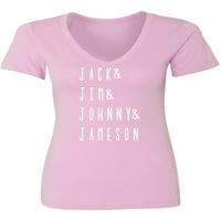 & Jim & Johnny & Jameson Womens V-izrez majica