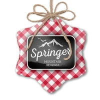 Ornament tiskani jedno obostrane planine Chalkboard Springer planina - Gruzija Božić Neonblond