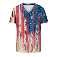 Muška američka košulja za zastave Patriotske performanse T-majice Dan neovisnosti Ispis Pulover Fitness