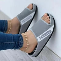 OAVQHLG3B Ženske sandale za čišćenje ljetne tkanine Ravne sandale Ženska moda Casual Comfy Vanjski peep