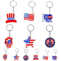 Key Clean Rings American Zastava Privjesci za glave Suvenir USA Key Lanci za zastavu 4. srpnja Privjesci