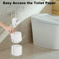 Kupaonica tkivo papir za papir - hrom toaletni papir za pohranu za pohranu - Slobodno stojeći toaletni