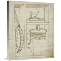 Global Gallery In. Folio - mlin sa nadmorskom snaskom umjetničkom tisku - Francesco di Giorgio Martini