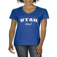 Arti - Ženska majica V-izrez kratki rukav, do žena Veličina 3XL - Utah Girl