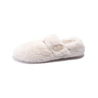 TENMI Girl Fuzzy Sliper Fluffy tople cipele Mekane plišane papuče Udobnost Mary Jane Zima Ležerne prilike