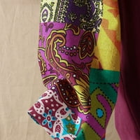 Slatki vrhovi za žene Ženska posteljina Top rukava za majicu Print CottonLong O izrez Plus veličine