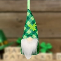 Bacocc Domaći dekor St Patreck S Day Green Hat Luck Old Man Irca Odreda za odmor Vanjski ukrasi za popločani