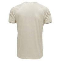 Muška povremena modna košulja Okrugli vrat sa bluzom gumba Čvrsta raglan rukava s majicom labava bluza