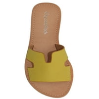 City Classified Cipele izrezane žene Osnovne flip flops Slavne ljetne sandale klizne na slajdovima salvia-s žuti senf 10