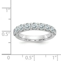 14k bijeli zlatni prsten za prsten moissine 1.50ct. Kamena bezbojna veličina 9