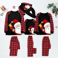 Božićne pidžame za obiteljski smiješni ELK jeleni grafički podudaranje PJS setovi meka crvene i crne