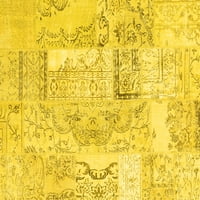 Ahgly Company Zatvoreni pravokutnik patchwork Yellow Transicijske prostirke, 4 '6'