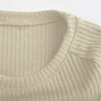 Dukseri za žene Trendy Modern Fit džemper Cardigan Casual Crew vrat Jesen Duksera Beige XL