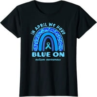 Osvešćenost žena za autizam u aprilu imamo plavu na majici Rainbow vrpce