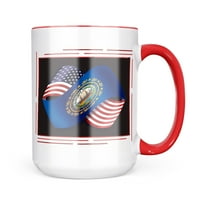 Neonblond Friendship zastave SAD i New Hampshire Region America Poklon za ljubitelje čaja za kavu