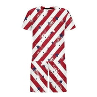 Muška trakcijska set Amerika Patriotska zastava majica i kratke hlače odijelo kratkih rukava na vrhu