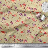 Soimoi Rayon tkanina Flamingo ptica je štampana zanata tkanina od dvorišta široka