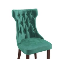 Futral tufted bočna stolica, puno drva, glavna boja: siva