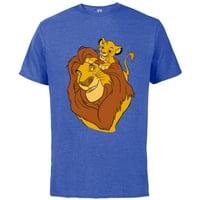 Disney The Lion King Simba i Mufasa otac i sin - pamučna majica kratkih rukava za odrasle - prilagođeno-kraljevsko