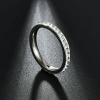 Toyella jednokratni redak od nehrđajućeg čelika Dijamantni prsten za repni prsten puni dijamantni prsten