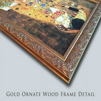 Claude Monet Matted Gold Ornate uramljena umjetnost Ispis 'pločnika u Trouville'