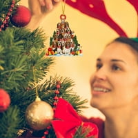Božićno drvce za viseći ukras Božićni pas drveni viseći privjesak Xmas Dekoracija poklona za prijatelje