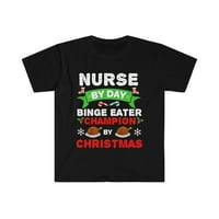 Medicinska sestra po danu Binge Eater by božićna majica Unise S-3XL