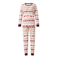Božićna odjeća za spavanje prugasti otisnuti roditelj-dijete pidžama
