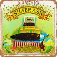 Metalni znak - Silver Ash Cigars - Vintage Rusty Look