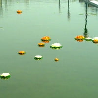 Simulacija lotus cvjeta Mini umjetni ribnjak DIY Početna Rezervoarski dekoracija, žuta
