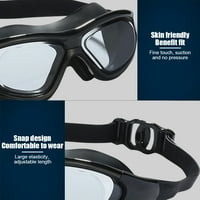 Naočale za plivanje Nema propuštanja naočala za plivanje plinova za naočale za odrasle muškarci za muškarce za žene, UV zaštita 180 ° Clear Vision, crna, G195308