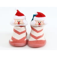 Lacyhop Girls Boys Toddler Papuče Zimske čarape cipele meka gumene jedinice božićne čarape Pink Santa